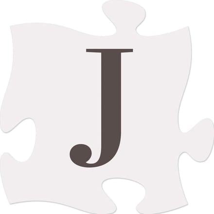 Puzzelstuk 15cm Letter J