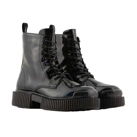 Armani Exchange Dames/Dames Flatform Combat Boots (Zwart)