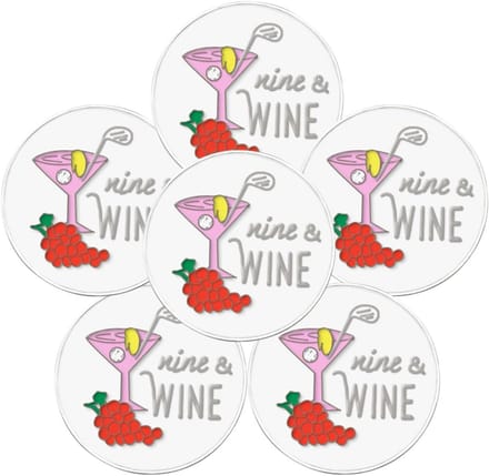 Set van 6 Magnetische Golfbalmarkers voor Dames en Heren - Golf Accessoires met Hoofdclip