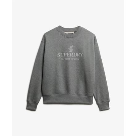 Superdry - British Design sweatshirt met ronde hals en relaxte pasvorm - Dames - Truien