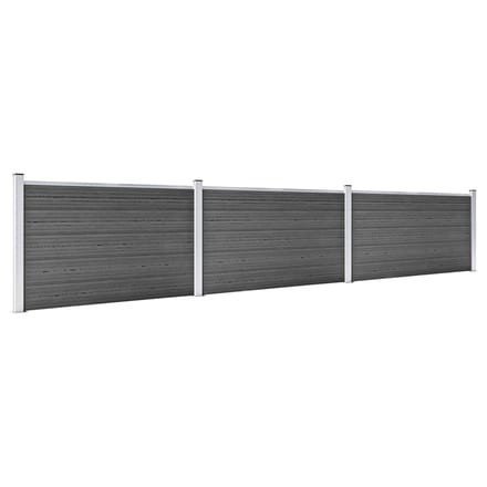 vidaXL - Schuttingpanelenset - 526x105 - cm - HKC - zwart