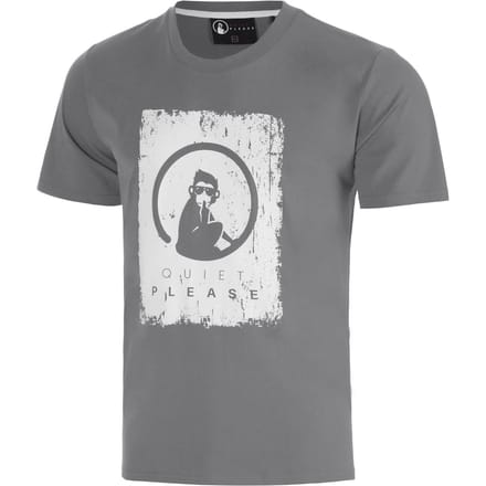Quiet Please Crush Scraped T-shirt Heren-donkergrijs, lichtgrijs