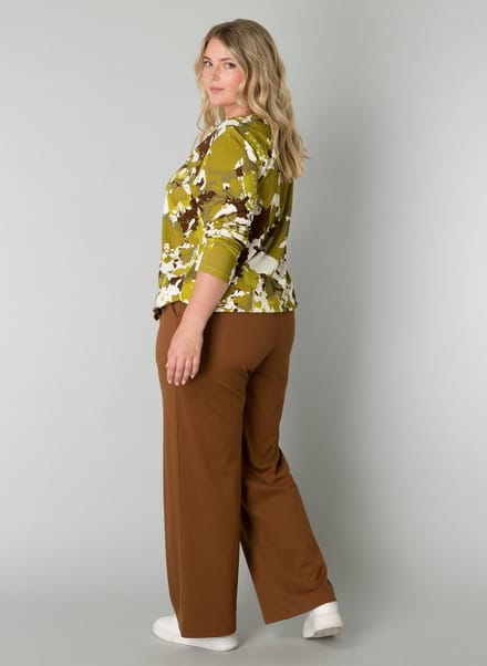 YEST CURVE Rolina Tops - Avocado Green/Multi - maat 3(52)