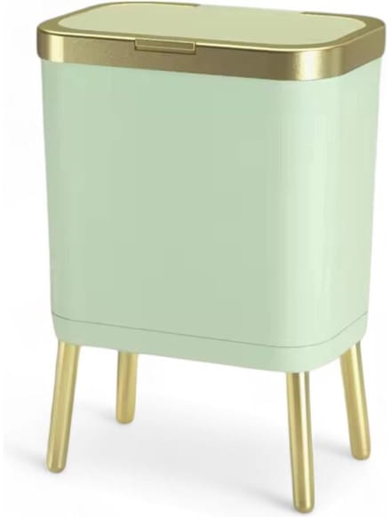 CRLYN® Prullenbak op Pootjes - Afvalemmer - Afvalbak - 15L - Groen