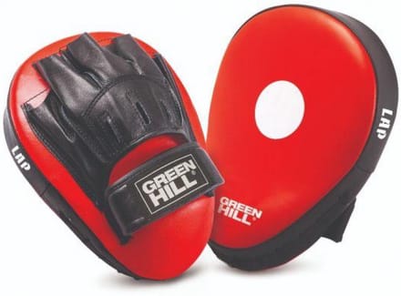 Green Hill Boks Pads Lap - Pads Boksen - Leer - per paar - Rood