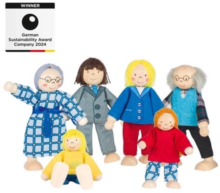 GOKI Buigpopje - Stadsgezin - H9-11Cm - Set Van 6 - 3 Jaar