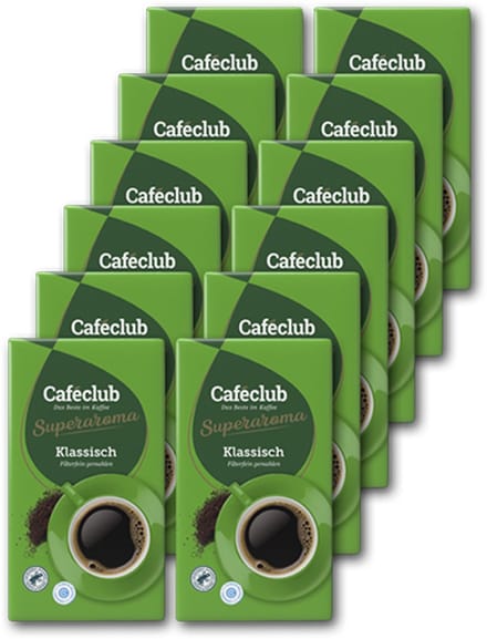 Caféclub Klassisch Gemalen – 12x500Gr
