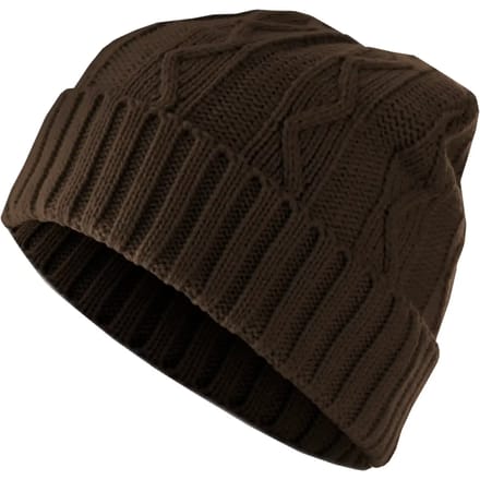 MSTRDS - Beanie Cable Flap chocolate one size Beanie Muts - Bruin