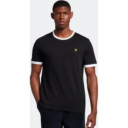 Lyle & Scott ringer-T-shirt in zwart