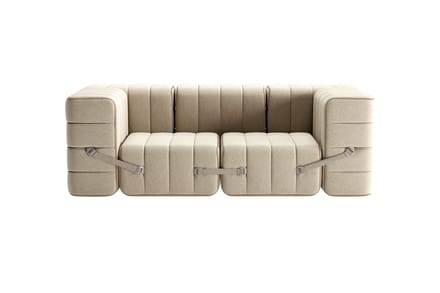 Ambivalenz Curt - Set van 9 - bv. Flexibele kleine hoekbank - Jet grijs/beige