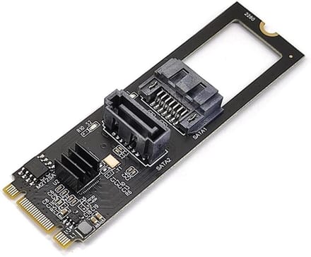 M.2 NGFF Adapter - SATA Uitbreiding - Harde Schijf Aansluiten - Twee SATA 6 Gbps Poorten - 2280mm