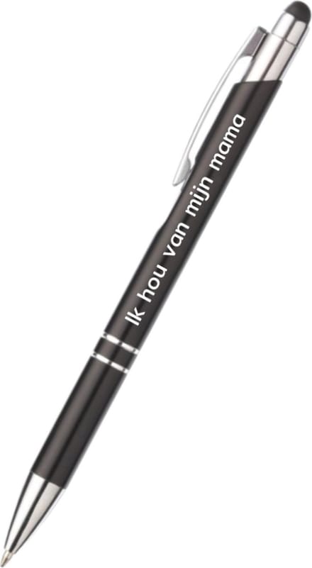 Akyol - ik hou van mijn mama pen - zwart - gegraveerd - Mama - moeder - geschenk moeder - mama - vrouw - met soft touch