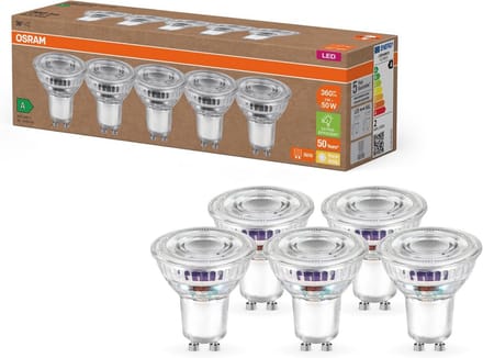 5-pack Hoogrendement LED Spots E27 Warm Wit Vervanger 50W Glas
