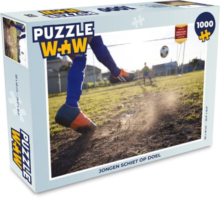 Puzzel Jongen schiet op doel - Legpuzzel - Puzzel 1000 stukjes volwassenen