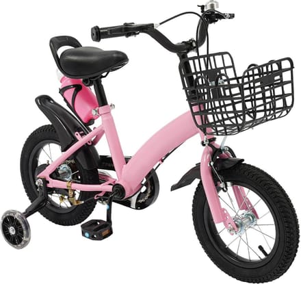 Kinderfiets - Loopfiets - Leren Fietsen - Inclusief Stabilisatoren - 12 Inch - Roze