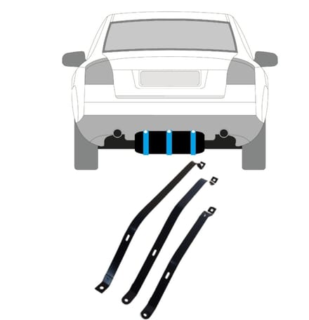 Brandstoftank klemmen voor Audi A4 B6 2000-2004