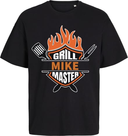 Grappig shirt voor de BBQ liefhebber - Grill Master met naam - Zwart - Print - Maat M