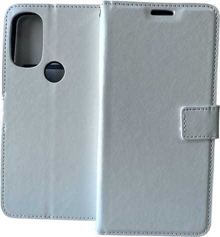 Portemonnee Book Case Hoesje Geschikt voor: Motorola Moto E20 / E30 / E40 - wit