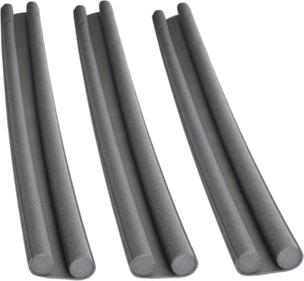 Tochtstrip - 3x - tochtwering - grijs - foam - 93 x 3 cm - deur tochtstopper