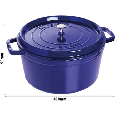 STAUB LA COCOTTE - Kookpot - Ø 300mm - Gietijzer - Donkerblauw