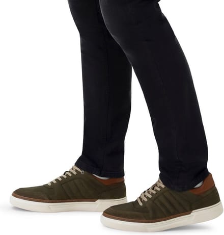 Manfield - Heren - Khaki nubuck sneakers - Maat 40