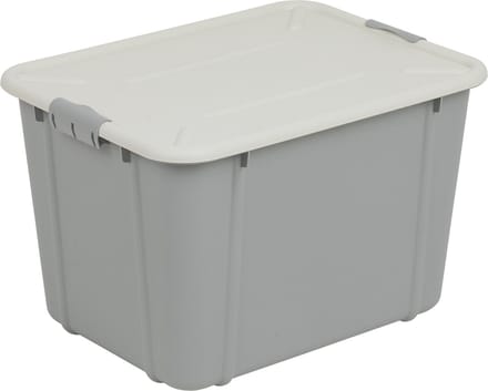 BranQ Velur - Opslagcontainer met deksel 30L - Opberger - lichtgrijs