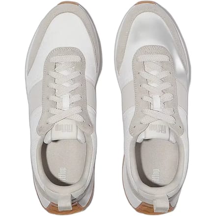 FitFlop F-Mode Flow Mens Suede-Mix Sneakers WIT - Maat 44