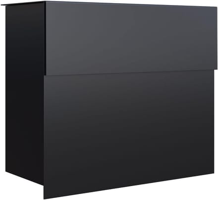 Wandbrievenbus Zwart Design Modern met Slot en Sleutels