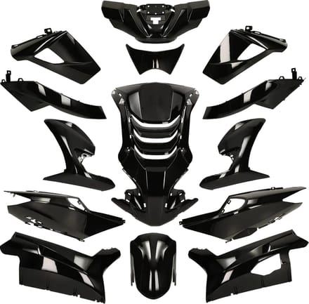 Kappenset Peugeot Speedfight 4 metallic zwart