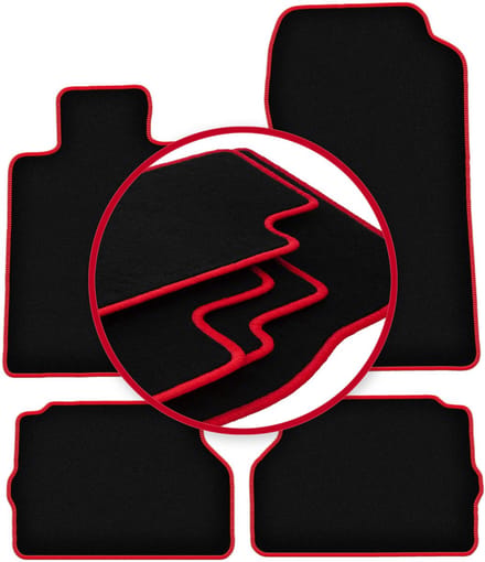 CARLUX-RED automatten voor: Mercedes C140 / W140 coupé (1992-1999)