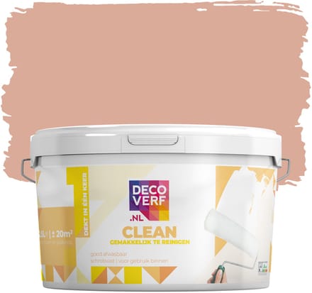 Decoverf clean muurverf perzik, 2.5L