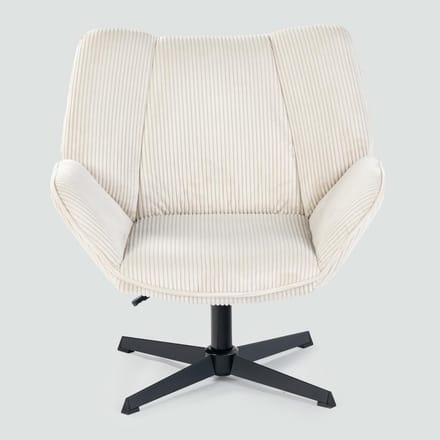 SNJY® Draaifauteuil - Draaistoel - Draaibare Eetkamerstoel - Beige