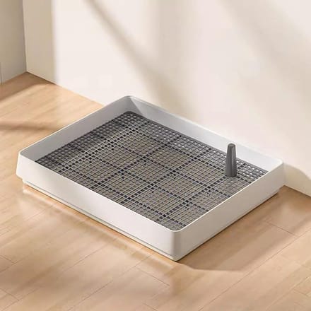 Huisdier Toilet - Potty Trainer - Zindelijkheidstraining - Lage Instap - 39x31 cm - Grijs