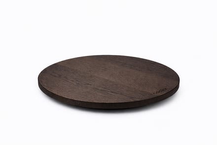 COOKX - Eiken draaiplateau L - Houten Serveerplank - Chocolade - 60 cm