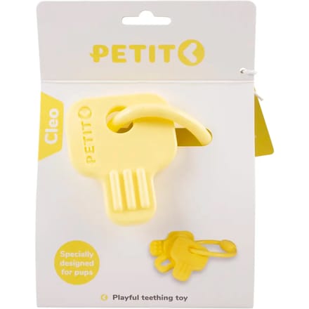 Ebi Petit Kauwspeeltje Cleo 8x6.5 cm - Hondenspeelgoed - Geel