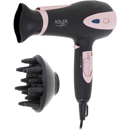 Adler haardroger AD 2248 2200W ionisatie koude-lucht diffuser Zwart