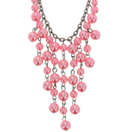 Behave - Roze parelketting met hanger - Nikkelvrij - Modeketting 40 cm