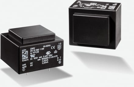 Hahn - set van 10x BV EI 382 1193 - PCB Transformator 4,5VA - primair 230Vac - secundair 15Vac - 300mA