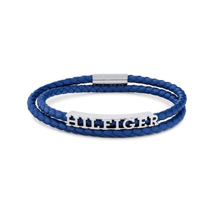 Tommy Hilfiger - 2790588 - Armband - Heren - Leer - blauw - 18 cm