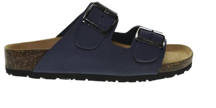 Tweeband Slipper Blauw Leder Bionatura maat 39