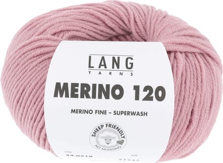 Lang Yarns Merino 120 - 219 oudroze - Merinowol Garen