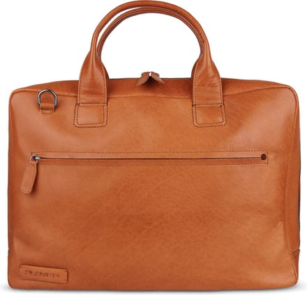 Plevier Onyx laptoptas 17-17.3 inch cognac.