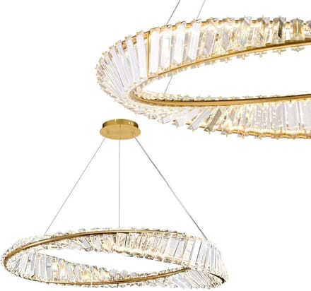 Toolight App1201-Cp Cristal Hanglamp Goud 5X5X98Cm