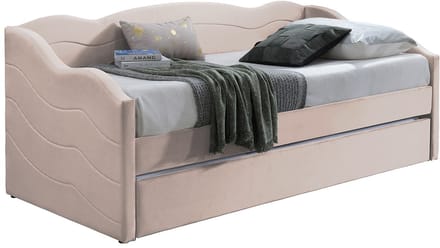 Vente-unique Bedbankje fluweel roze 90 x 190 cm