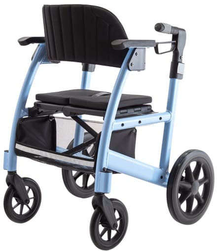 Triumph Prestige - 2-in-1 Rolstoel/rollator - Inklapbaar - Stevig - Sky Blue