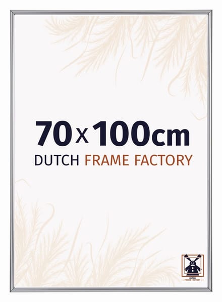 Fotolijst 70x100 cm - Kunststof - Zilver Hoogglans - Angers
