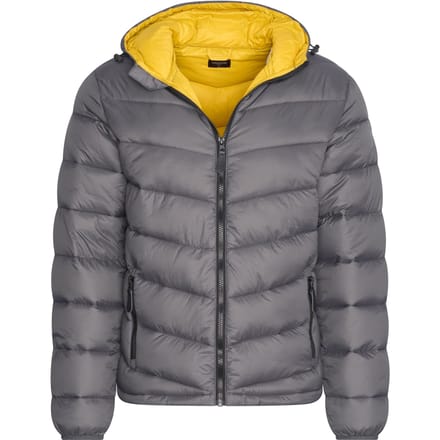 Cappuccino Italia - Heren Jas Hooded Puffer Jacket - Grijs - Maat XL