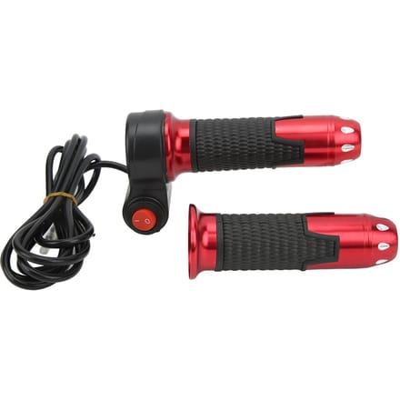 1 paire 12V ?99V Throttle Grips Universal Twist Throttle Accelerator Grip Handlebar with Button for black