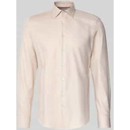Slim fit zakelijk hemd van puur katoen