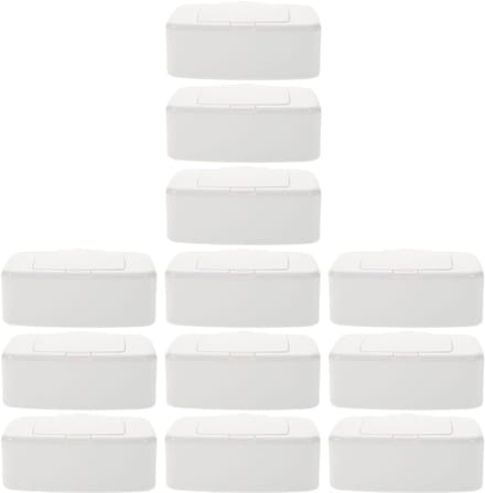 Babydoekjes Houder - Navulbare Doos - Doekjes Vers Houden - Lichtgewicht Compact - 4 Sets - Wit